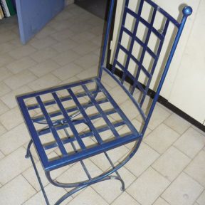 Chaise en fer forgé