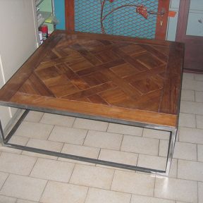 Meuble table basse fer forgé